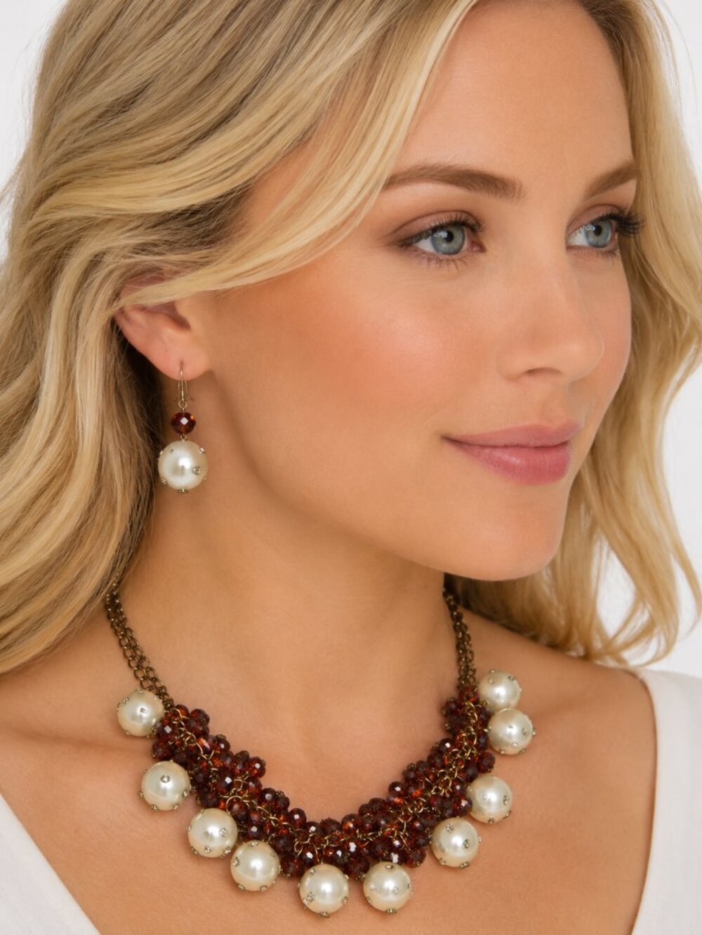 Vintage Costume Earrings & Necklace Set